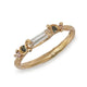 Charlotte Rowenna Baguette Diamond and Pastel Sapphires Ring