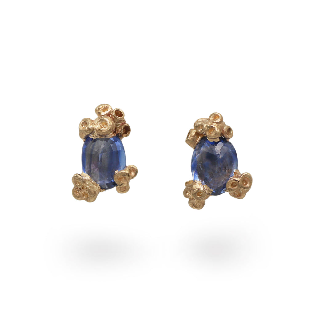 Ami Pepper Pembrokeshire Blue Sapphire Stud Earrings