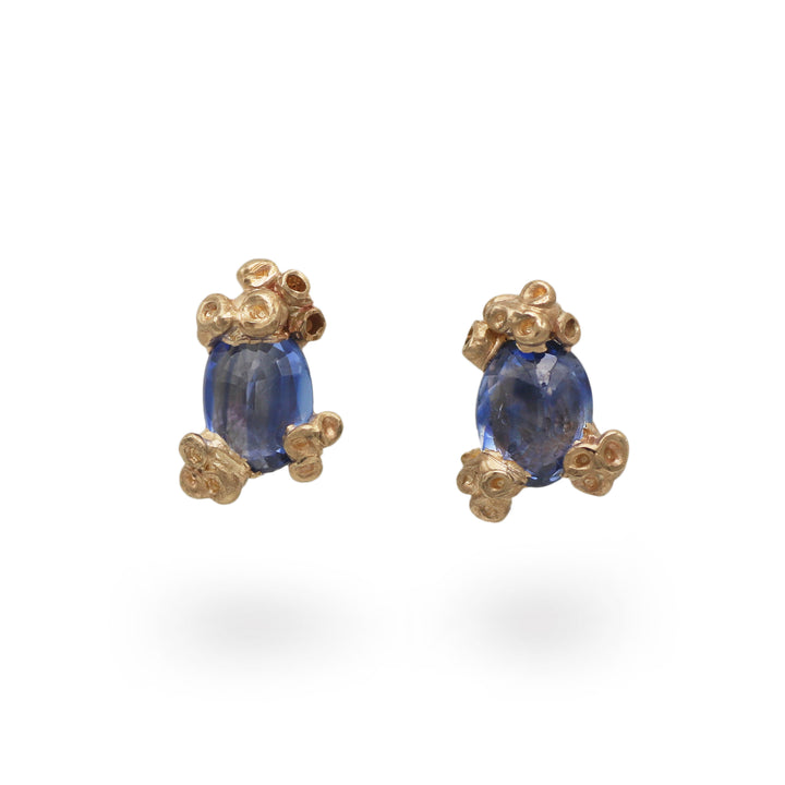 Ami Pepper Pembrokeshire Blue Sapphire Stud Earrings