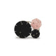Chie Mannami Black Pink & Silver Abstract Brooch