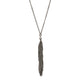 Outlet - Claudia Milic Long Tassel Necklace in Black Rhodium plate