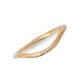 Charlotte Rowenna Dainty Curved Gold Band with Diamond