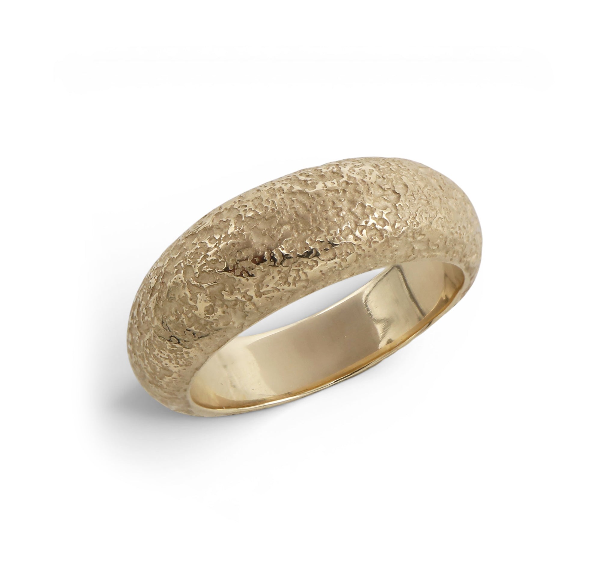 Reflect Yellow Gold Tapered Dome Ring