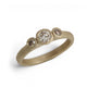 Yellow Gold Trilogy Ring with Champagne Diamonds