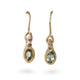 Charlotte Rowenna Sea Green Sapphire Drop Earrings in 9ct Yellow Gold