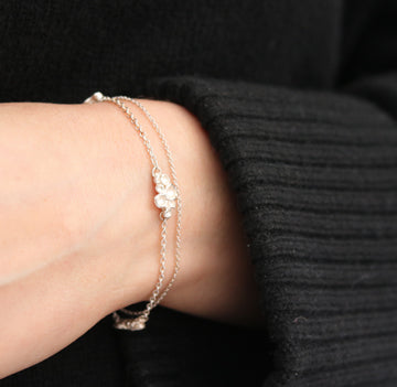 Silver 'Emerge' Bud Bracelet