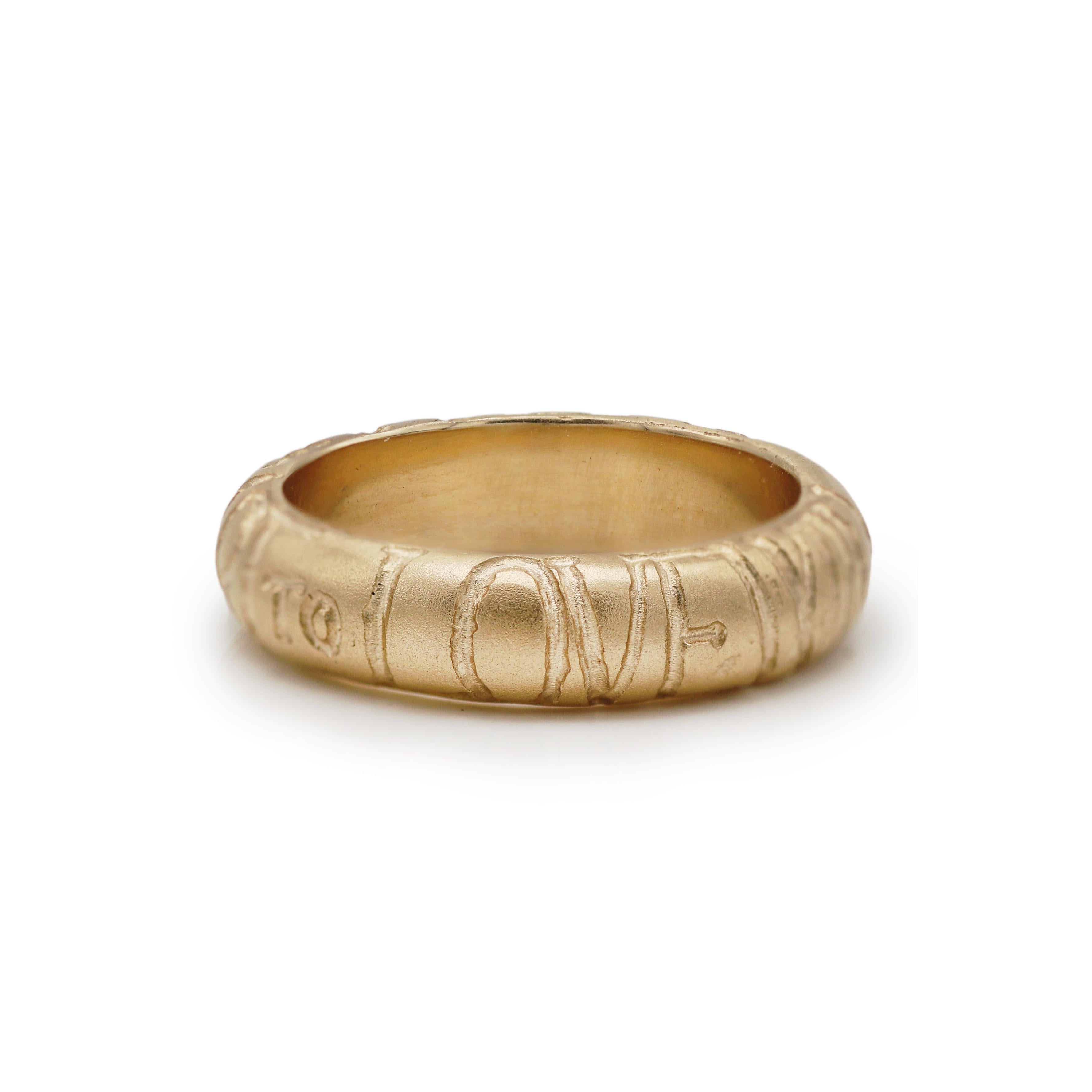 Every Heart To Love Will Come Yellow Gold Ring