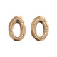 Maria Manola Gold Geoda Slice Earrings with Lab Grown Diamonds
