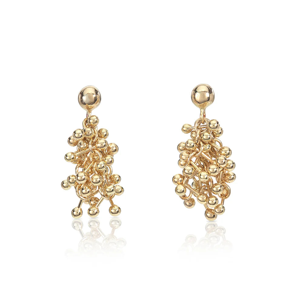 Yen Cluster Earrings in 9ct Yellow Gold