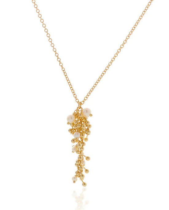 Yen Fine Pearl Drop Pendant in 9ct Yellow Gold