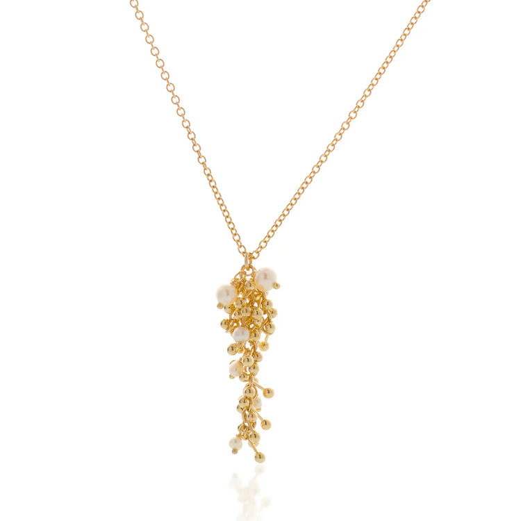 Yen Fine Pearl Drop Pendant in 9ct Yellow Gold