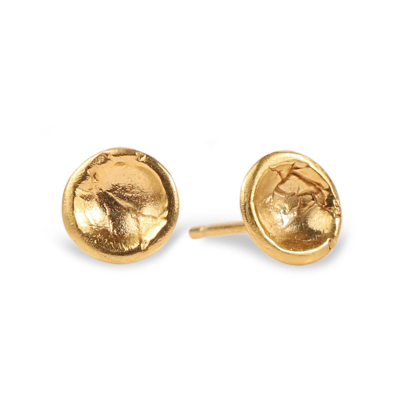 Becca Macdonald Gold Plate Cup Stud Earrings