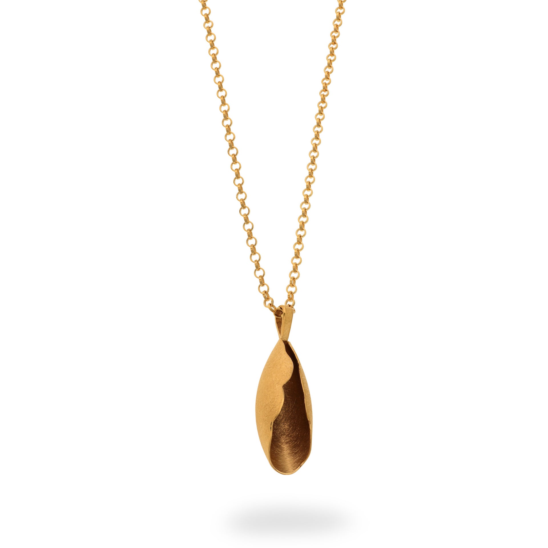 Deco Echo Cocoon Pendant in Gold Plate