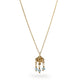 Rosalyn Faith Gold-plated Silver Knitted and Blue Aqua Beaded Pendant