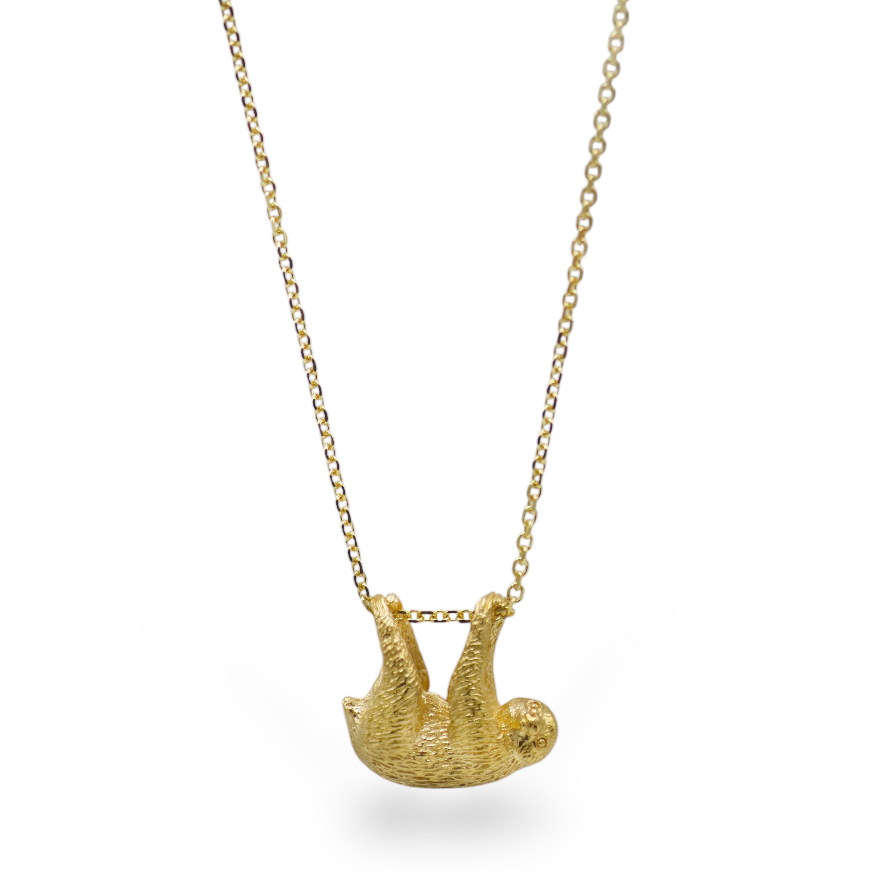 Lucy Stopes-Roe Gold-plated Sloth Pendant