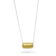 Heeseung Koh Gold Plated Tube Pendant on Silver Ball Chain