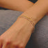 Mounir Gold-plated Faceted Nugget Bead Bracelet