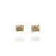 Hannah Felicity Dunne 9ct Yellow Gold Square Rock Studs