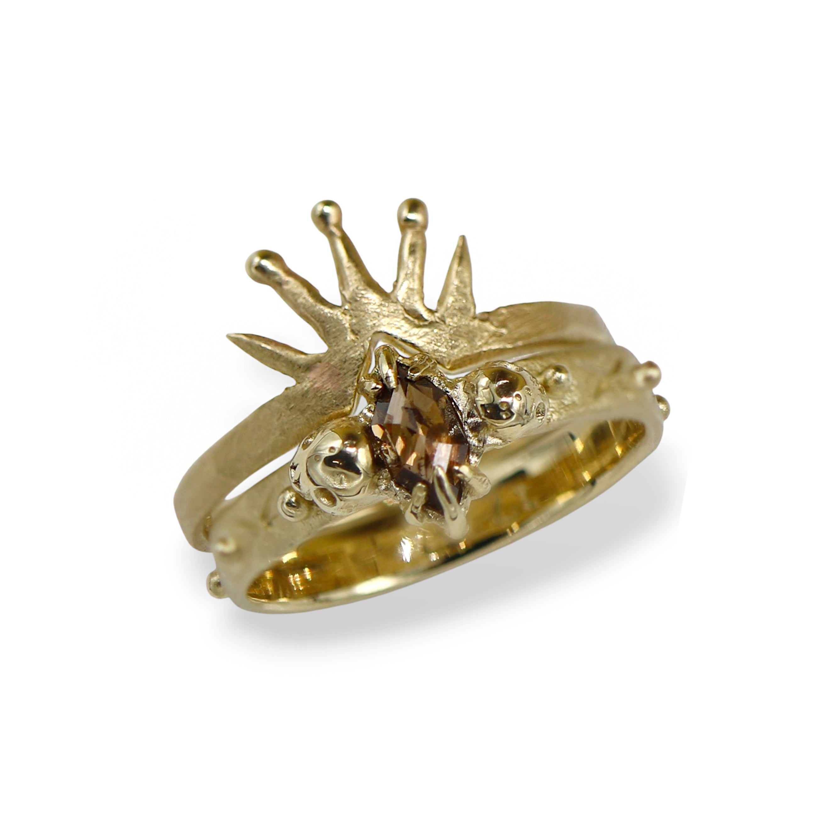 SLAB Jewellery Cognac Diamond Ring Stack