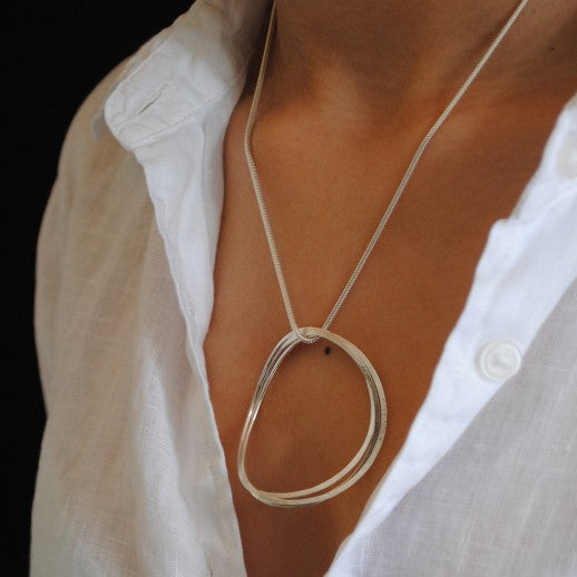 Latham and Neve Oversized Silver Pendant Honesty