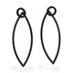 Mizuki Takahashi Oxidised Leaf Drop Earrings