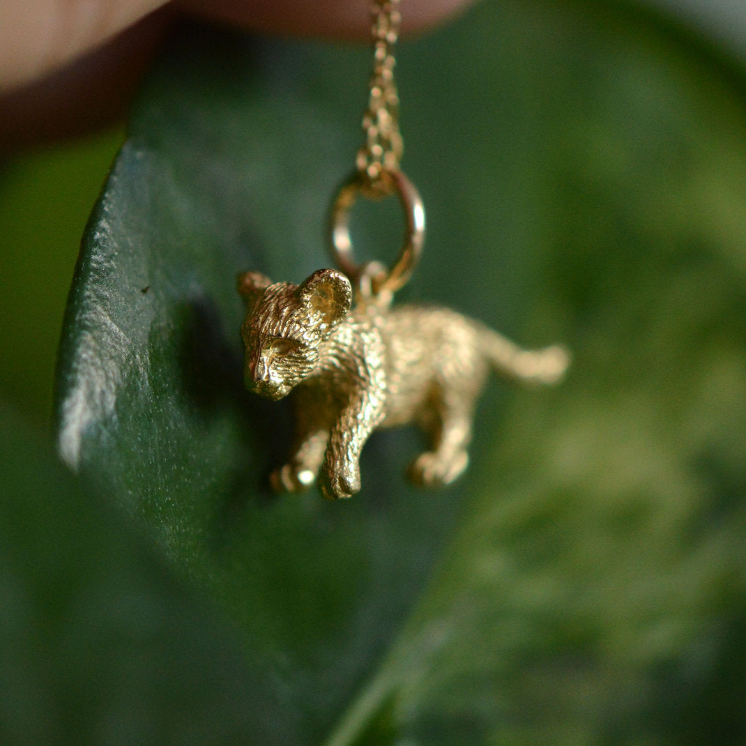 Lucy Stopes-Roe Gold-plated Lion Cub Pendant