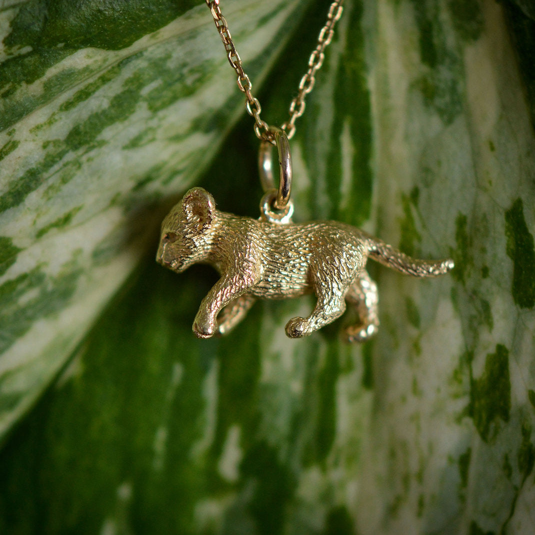 Lucy Stopes-Roe Gold-plated Lion Cub Pendant