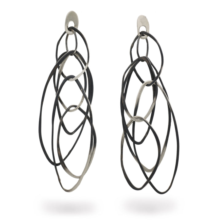 Catherine Tutt Silver Multi Loop Drop Earrings