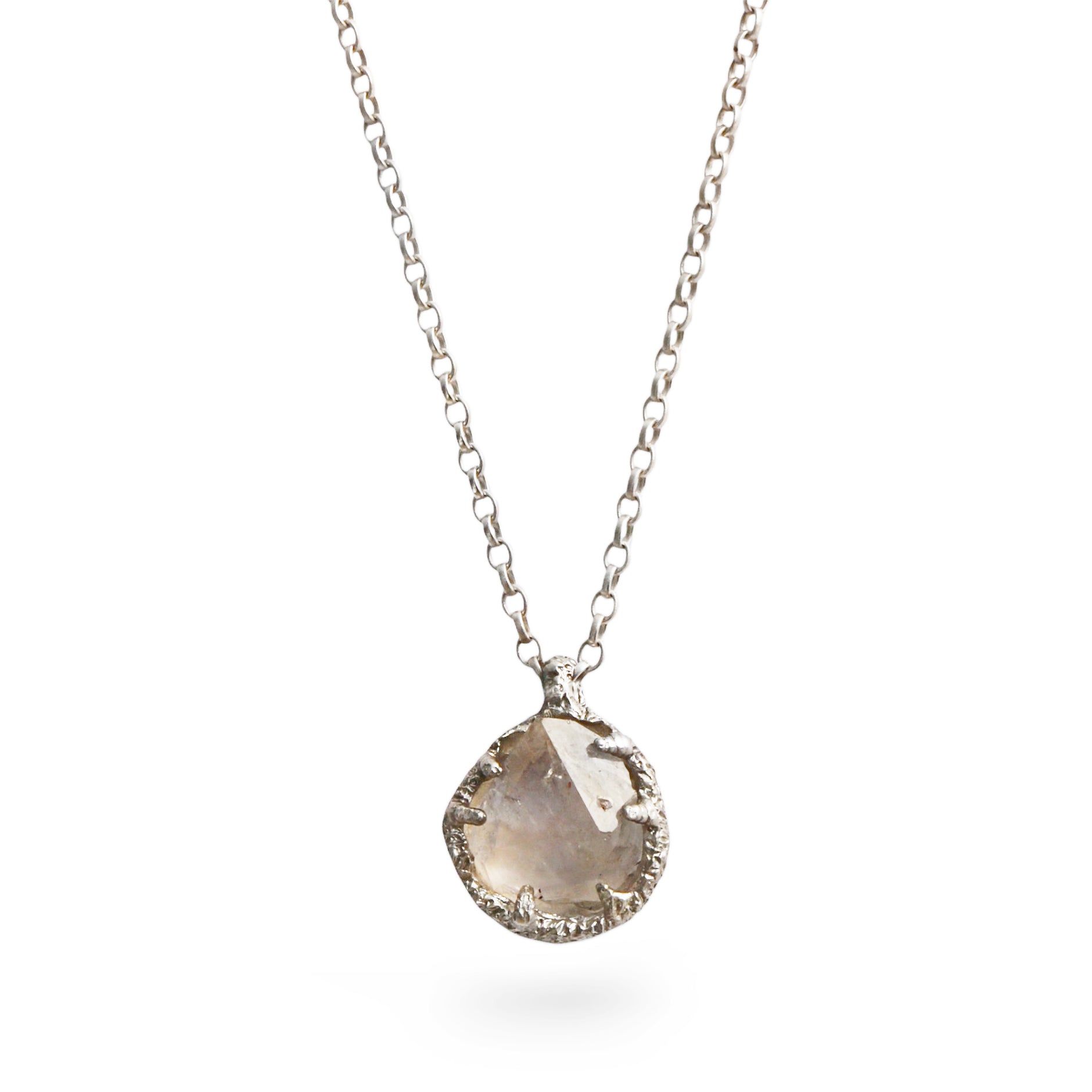 Lukas Svyba Large Bristol Diamond Silver Necklace No.1