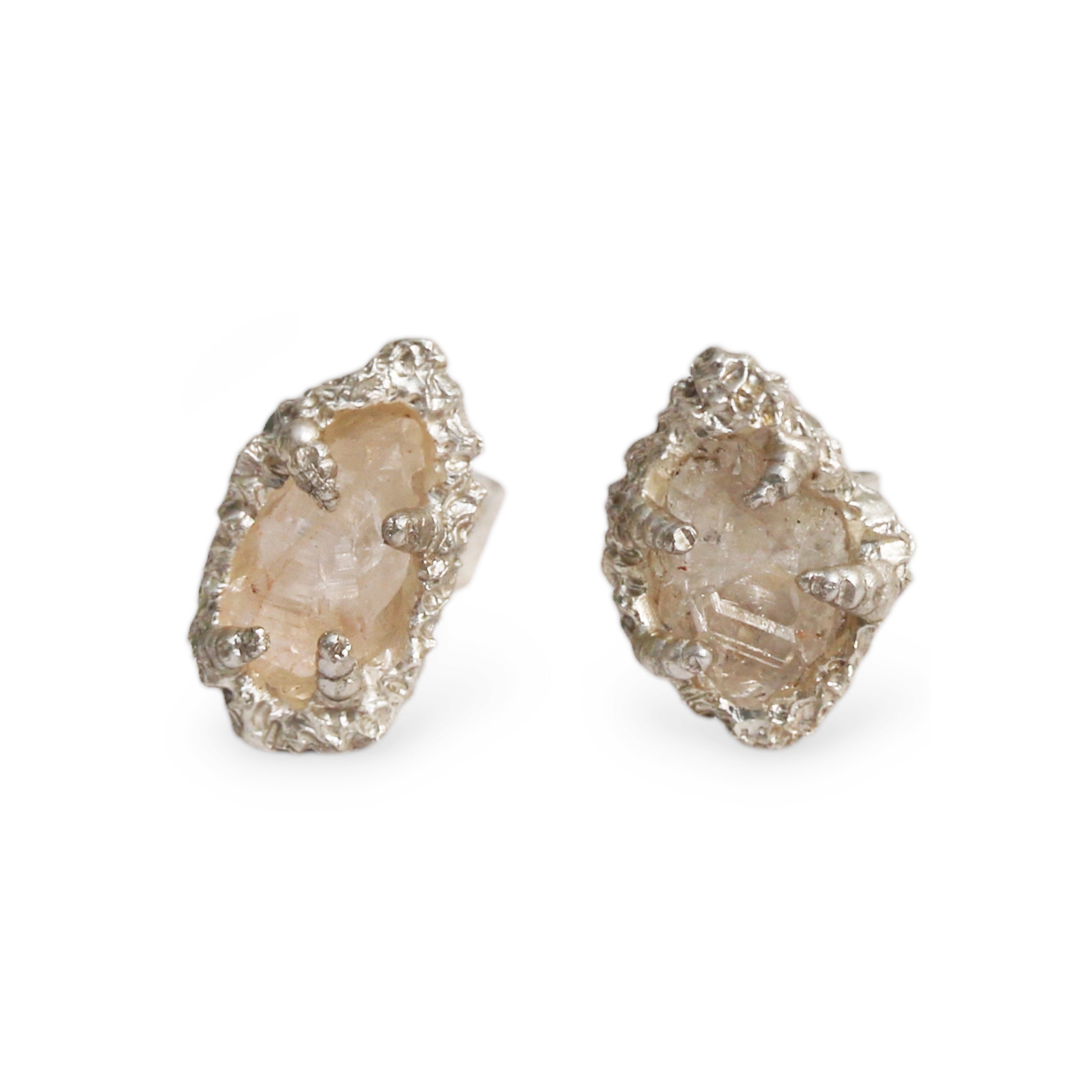 Lukas Svyba Bristol Diamond Silver Ear Studs No1