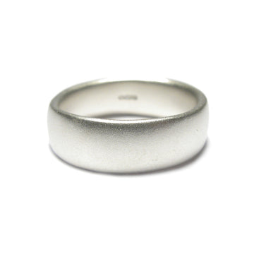 Diana Porter plain silver mens wedding ring