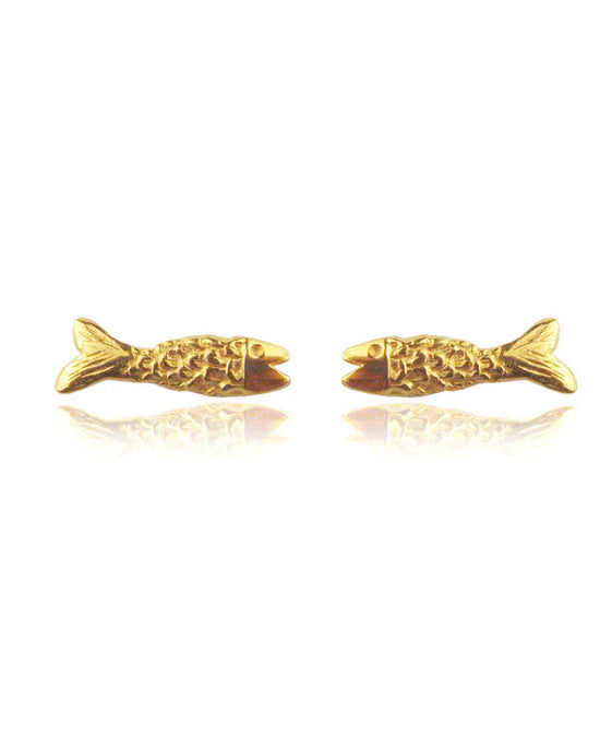 Momocreatura Gold Vermeil Micro Fish Earrings