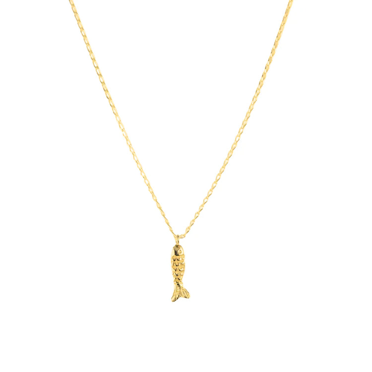 Momocreatura Gold Vermeil Micro Fish Pendant