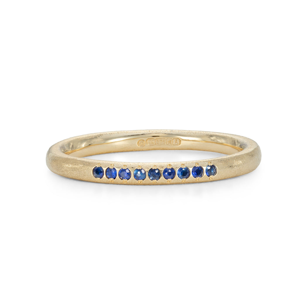 Mim Best 9ct Yellow Gold Blue Sapphir Ring