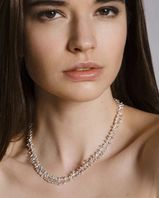 Yen Silver Molecule Necklace