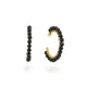 Mounir Black Onyx Bead Hoops Gold plated
