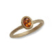 Solitaire Oval Orange Sapphire Ring