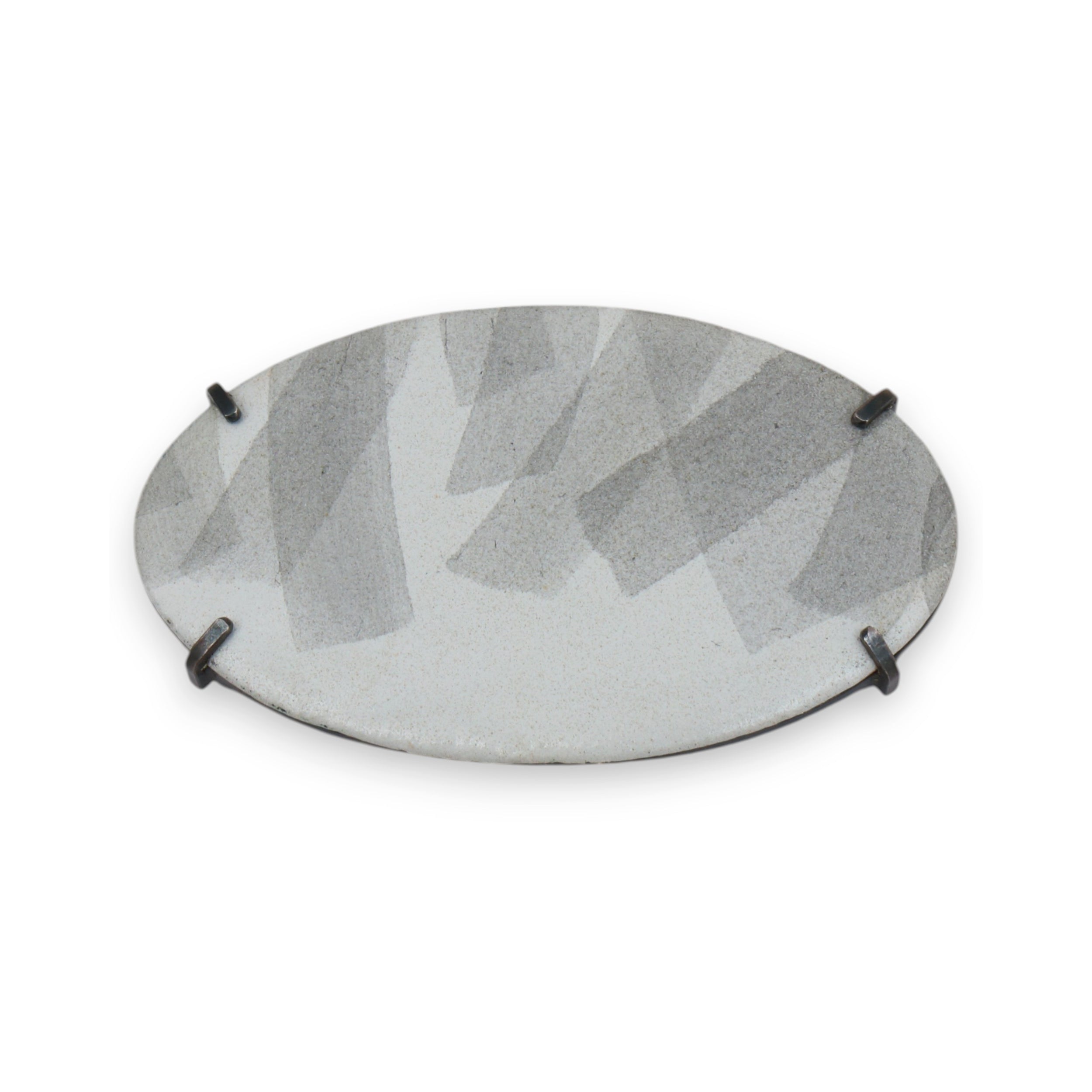 Mizuki Takahashi Enamel Monochrome Brushstroke Brooch