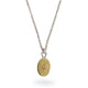Natalie Jane Harris Silver and Yellow Gold Oval Diamond Pendant