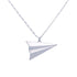 Alice Barnes Paper Plane Necklace Silver
