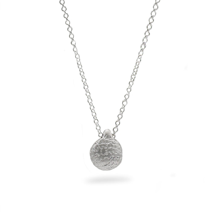 Silver pebble necklace deals