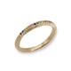 9ct Fairtrade Yellow Gold Slim Rainbow Sapphire Ring
