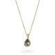 Charlotte Rowenna Green Pear Sapphire Pendant with Diamonds in 9ct Yellow Gold