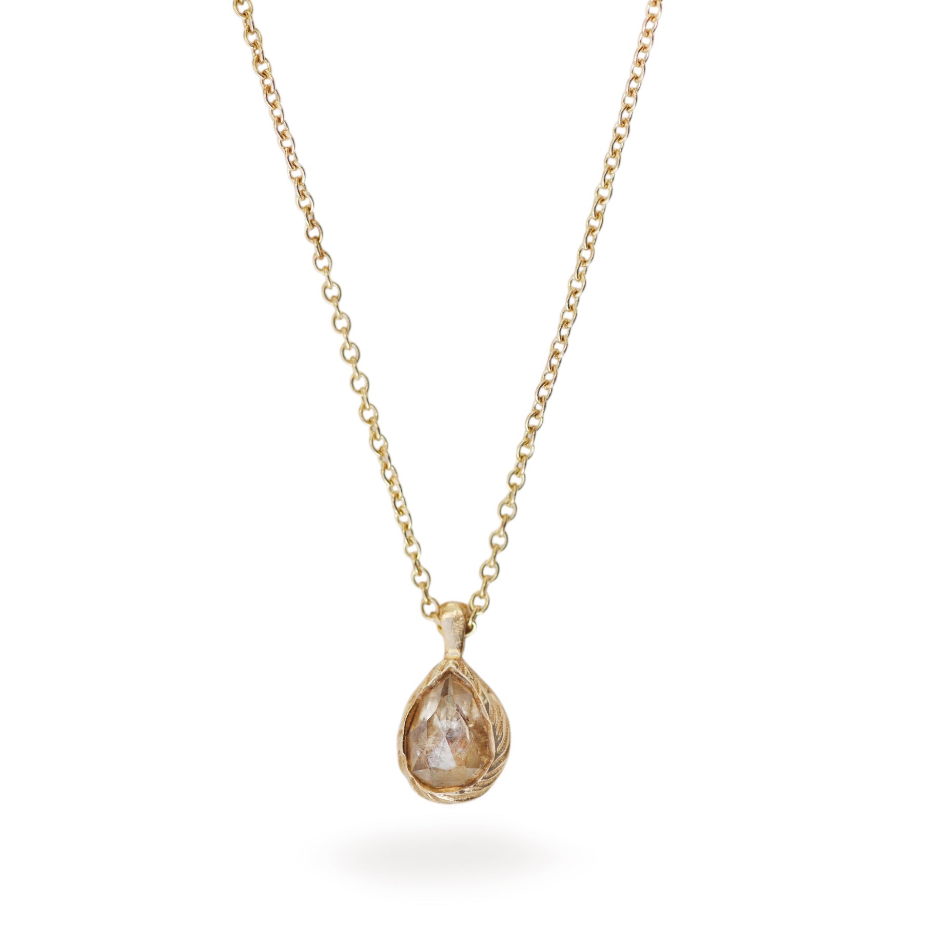 Charlotte Rowenna Áine diamond necklace in 9ct Yellow Gold