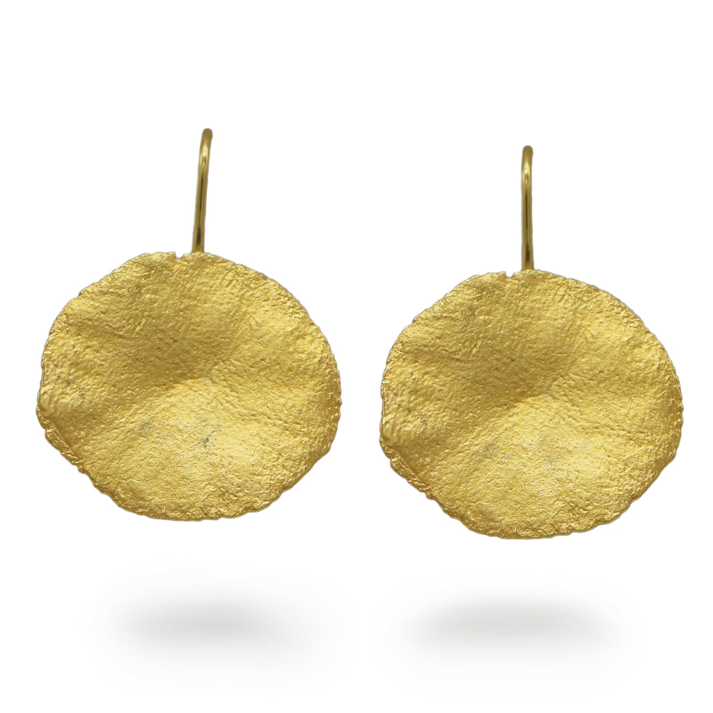 Heeseung Koh Gold Plated Circle Drop Earrings