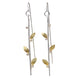 Shimara Carlow Leaf Drop Earrings with 18ct Yellow Gold And Diamonds