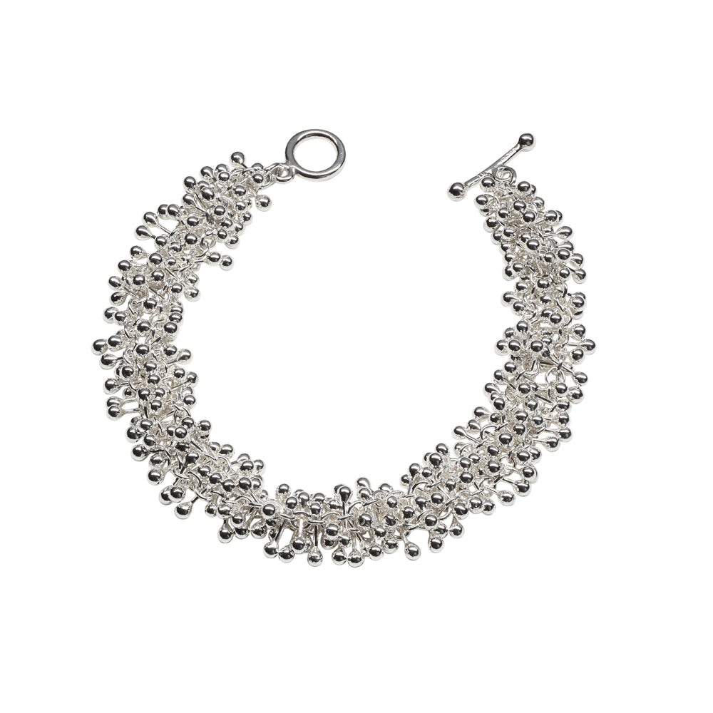 Yen Silver Double Molecule Bracelet