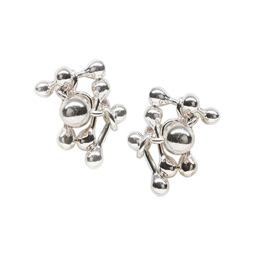 Yen Silver Molecule Stud Earrings
