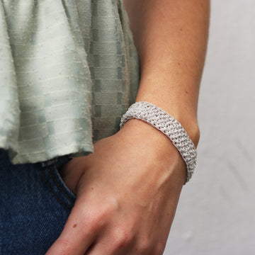 Maria Rzewuska Silver Woven Chain Bracelet