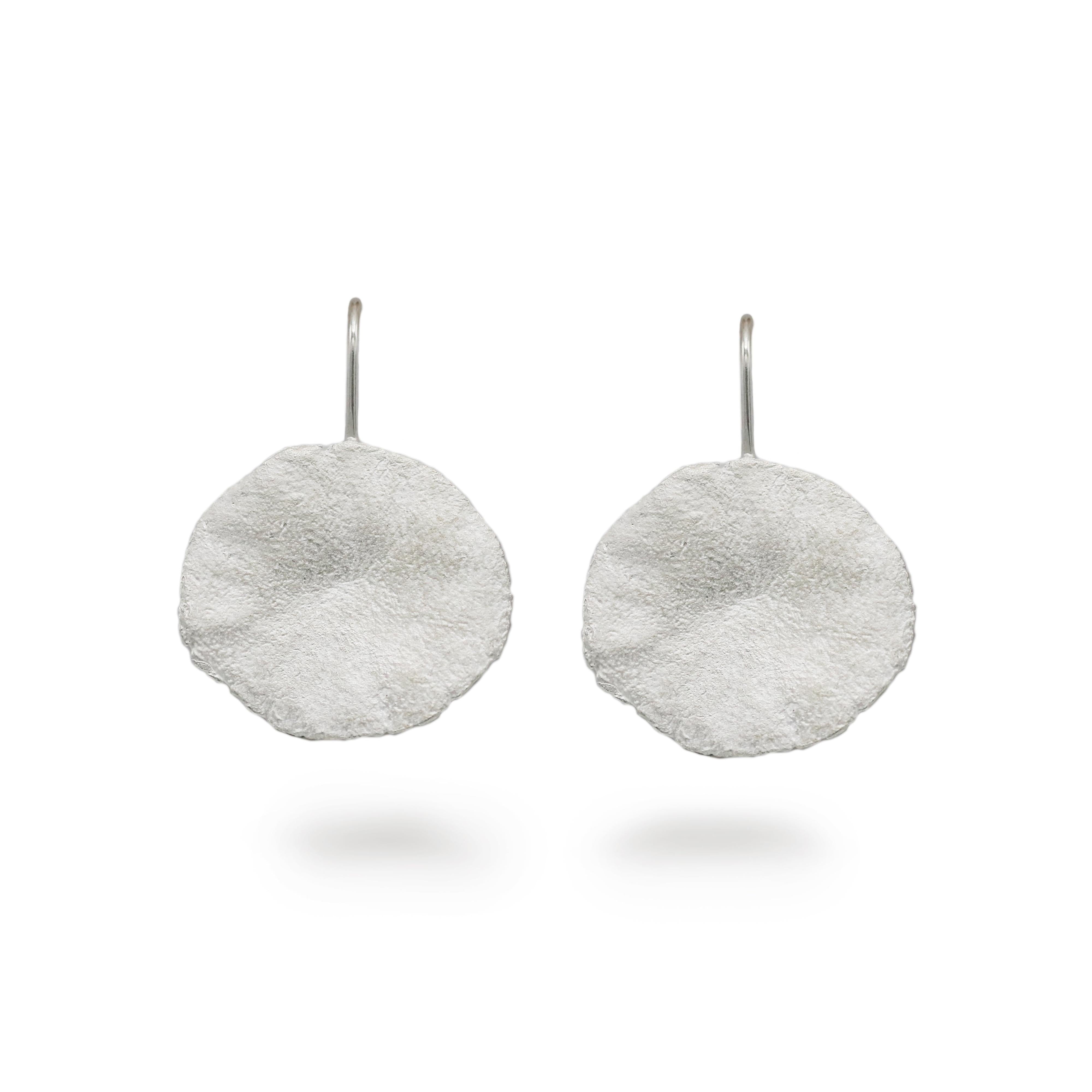 Heeseung Koh Silver Circle Drop Earrings